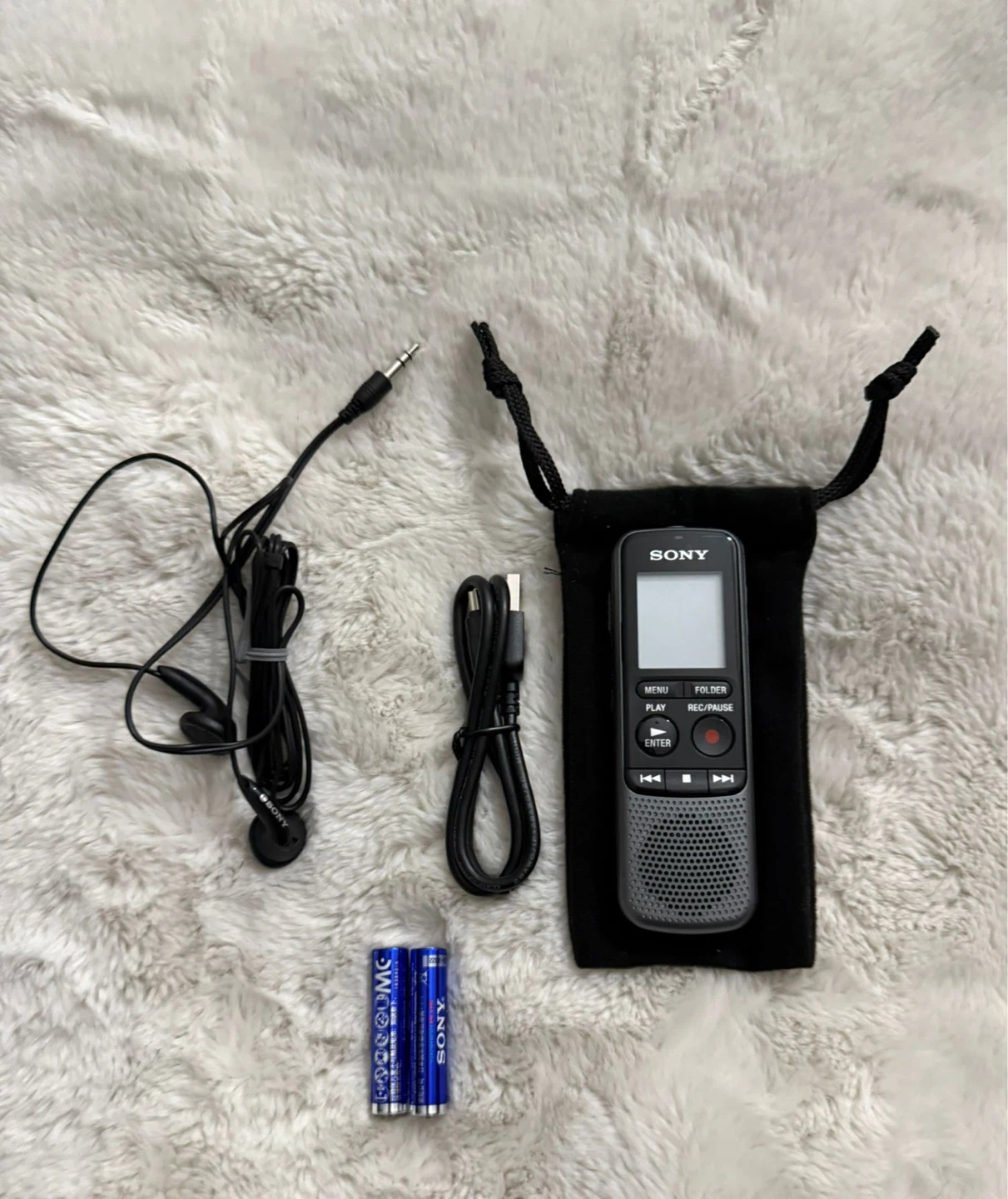 Sony Digital Voice Recorder with Accessories
