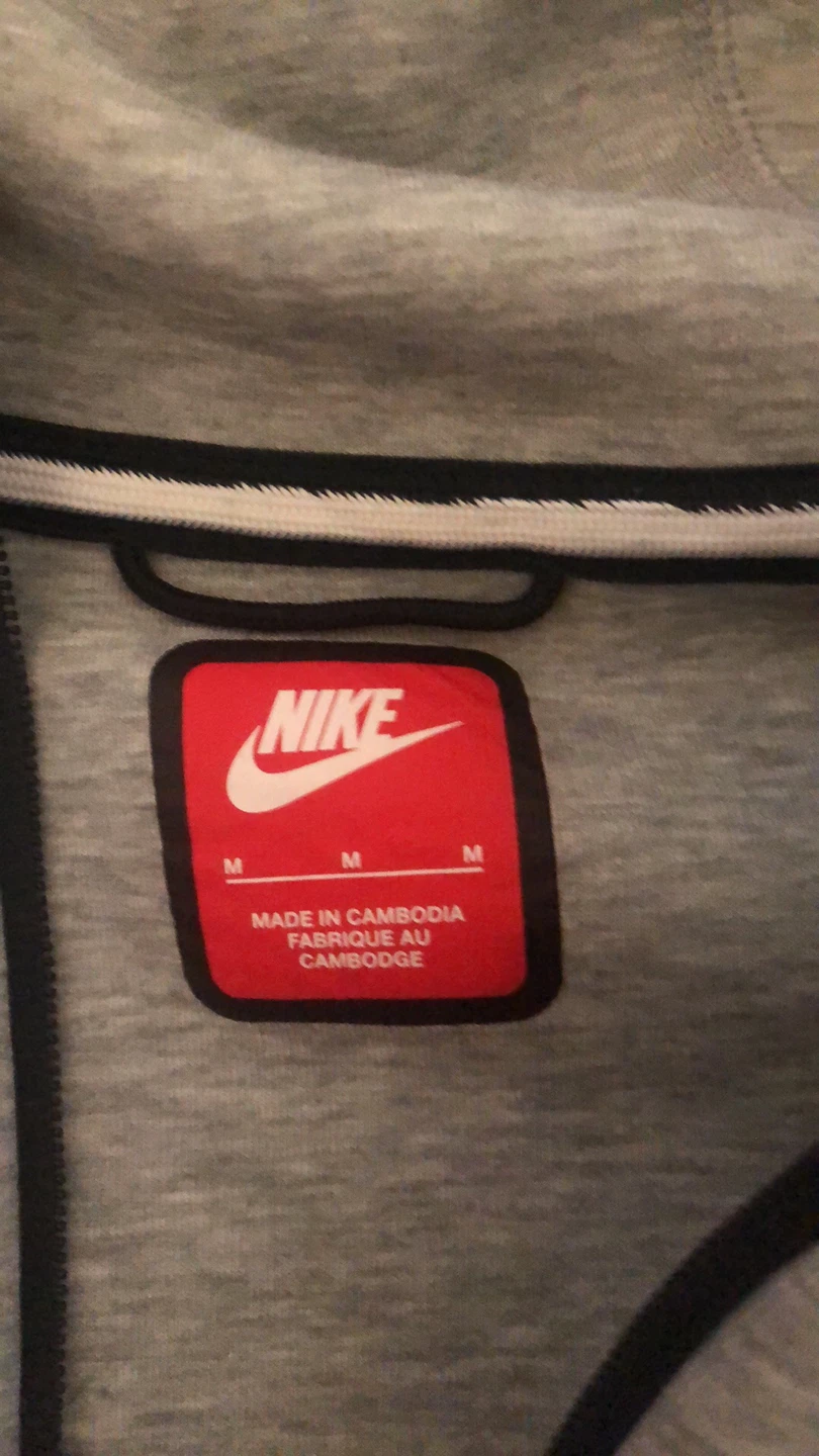 Nike Grey Tech Fleece Full-Zip Hoodie - Size M - photo 2
