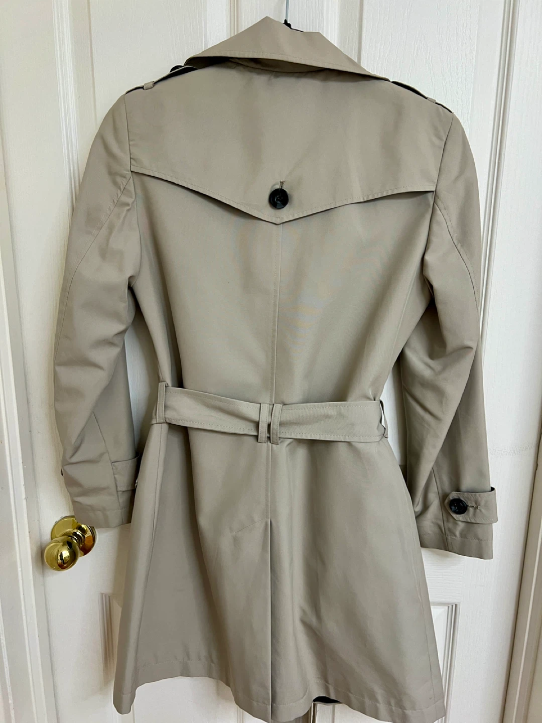 Khaki coloured Trench Coat - size 6P/Xs - photo 2