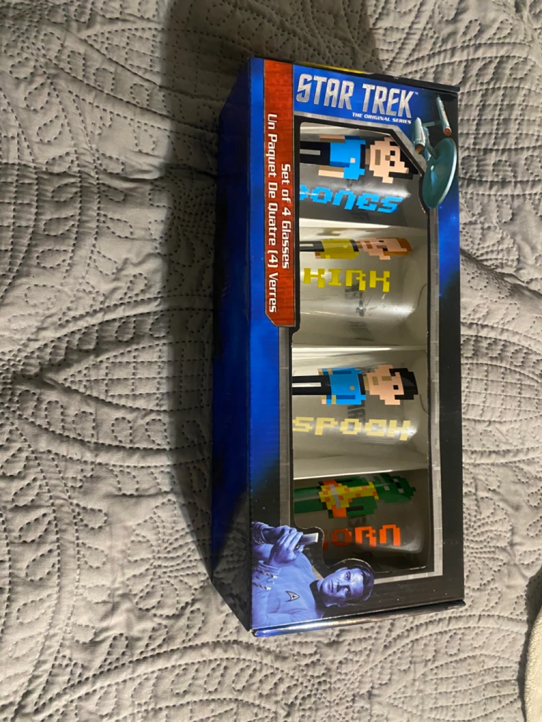 Star Trek The Original Series Pixel Art Glasses Set