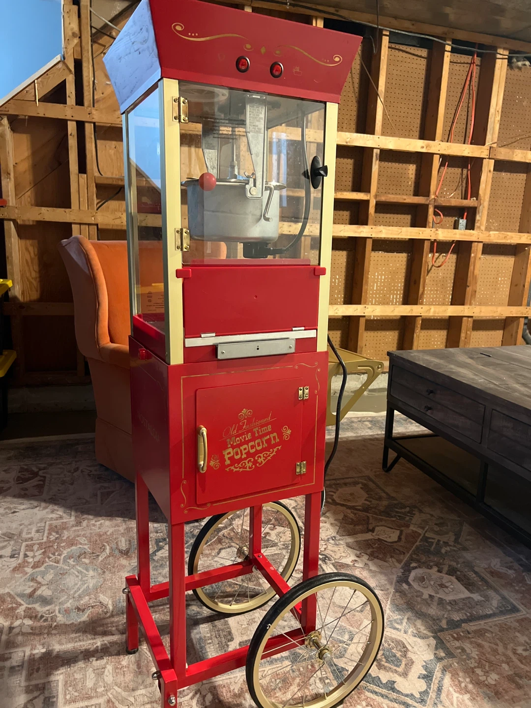 Nostalgia Old Fashioned Movie Time Popcorn Cart