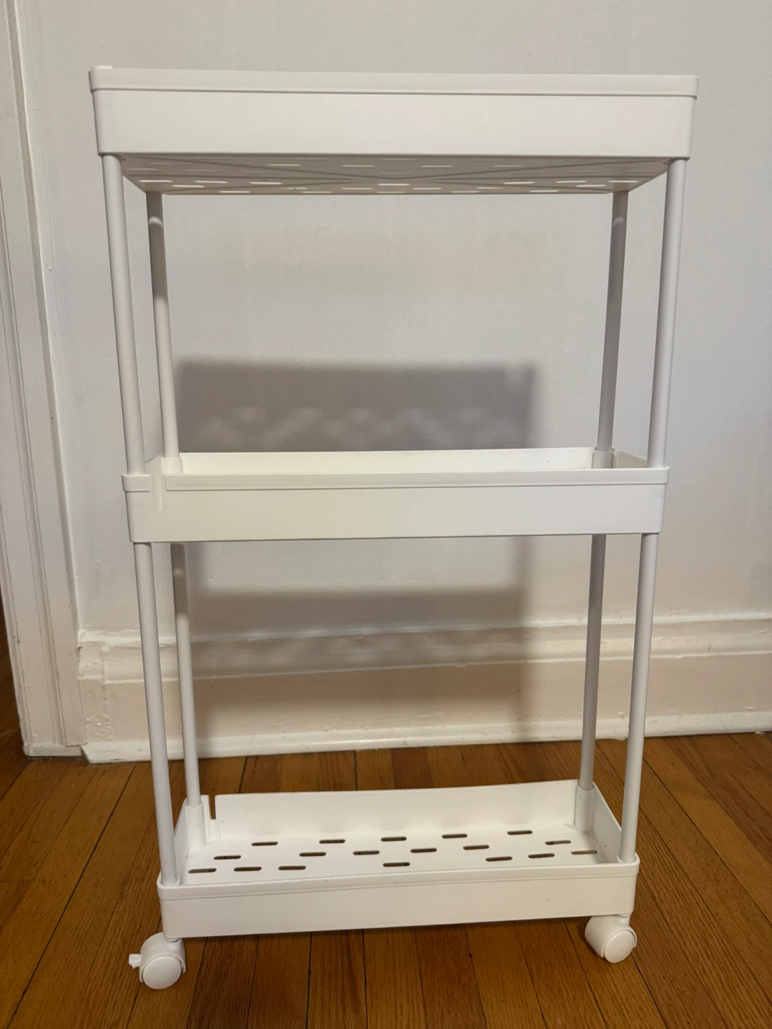 White 3-Tier Rolling Storage Cart