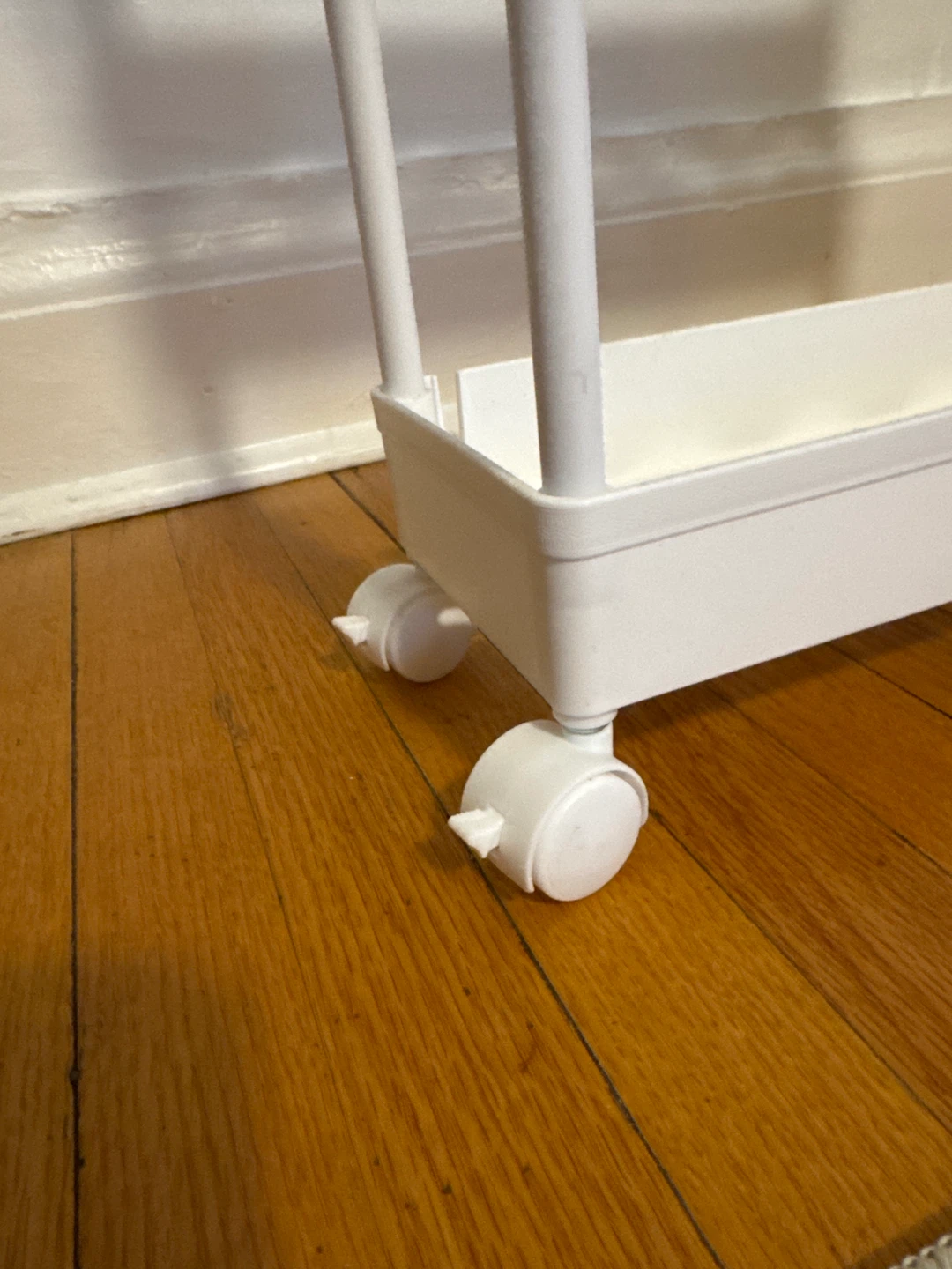 White 3-Tier Rolling Storage Cart - photo 2
