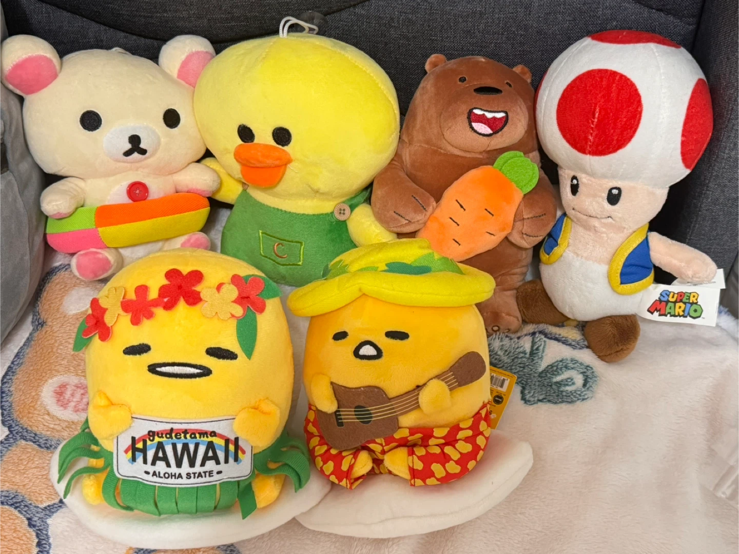 Plush Toys Super Mario Toad Gudetama