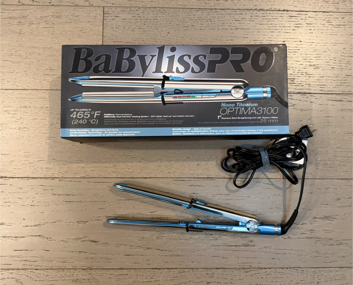 BaBylissPRO OPTIMA3100 Nano Titanium 1" Straightening Iron