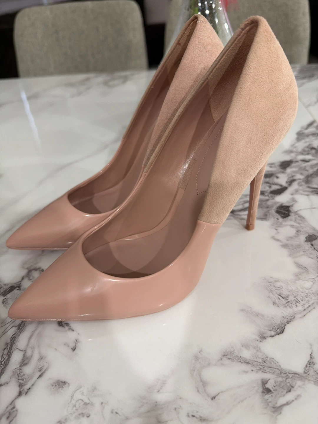 ALDO Women's Pink Suede & Patent Leather Heels - photo 2