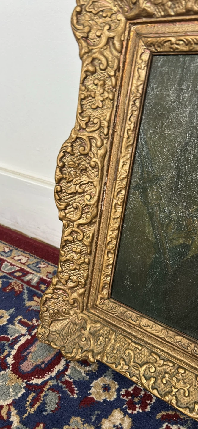 Antique Framed Oil Painting - photo 4