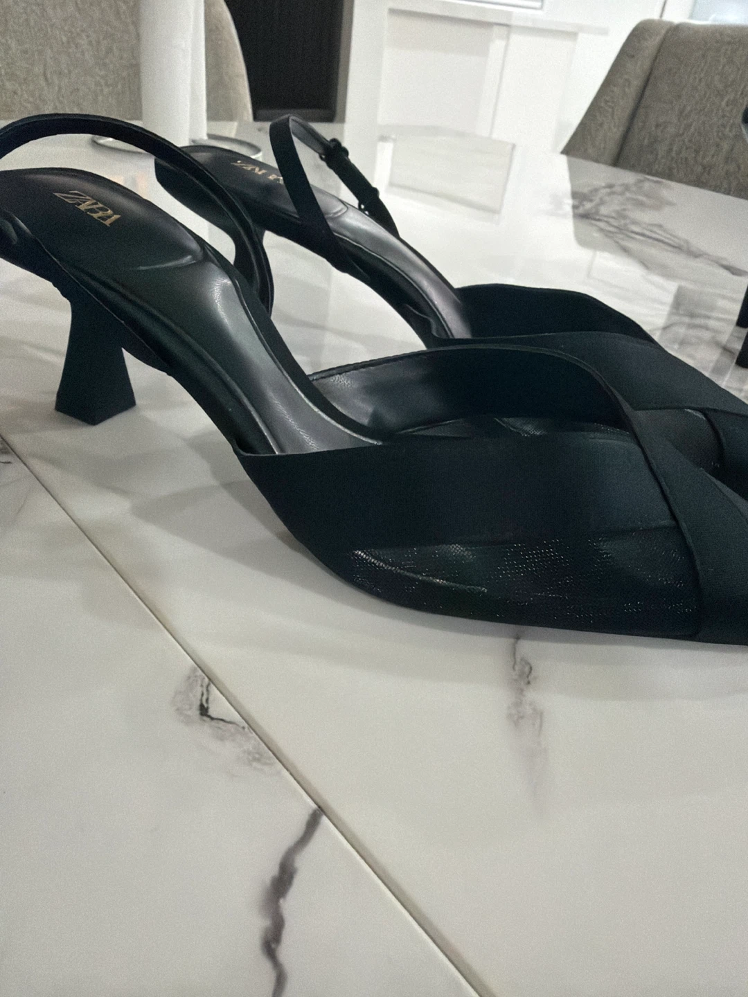 ZARA Black Slingback Heels - photo 3