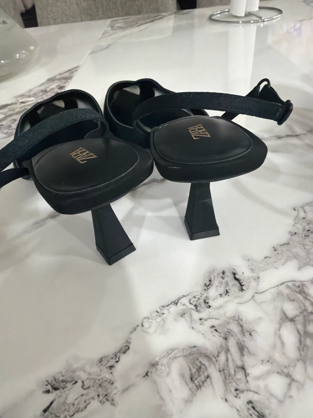 ZARA Black Slingback Heels - photo 2