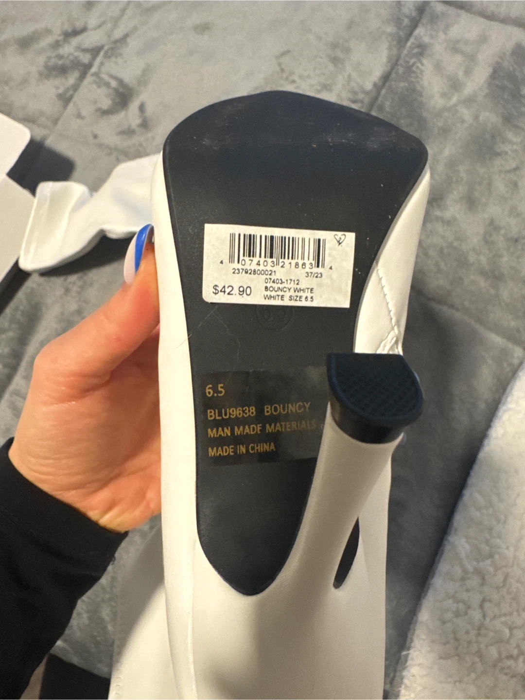 White BLU9838 BOUNCY Ankle Boots - Size 6.5 - photo 3