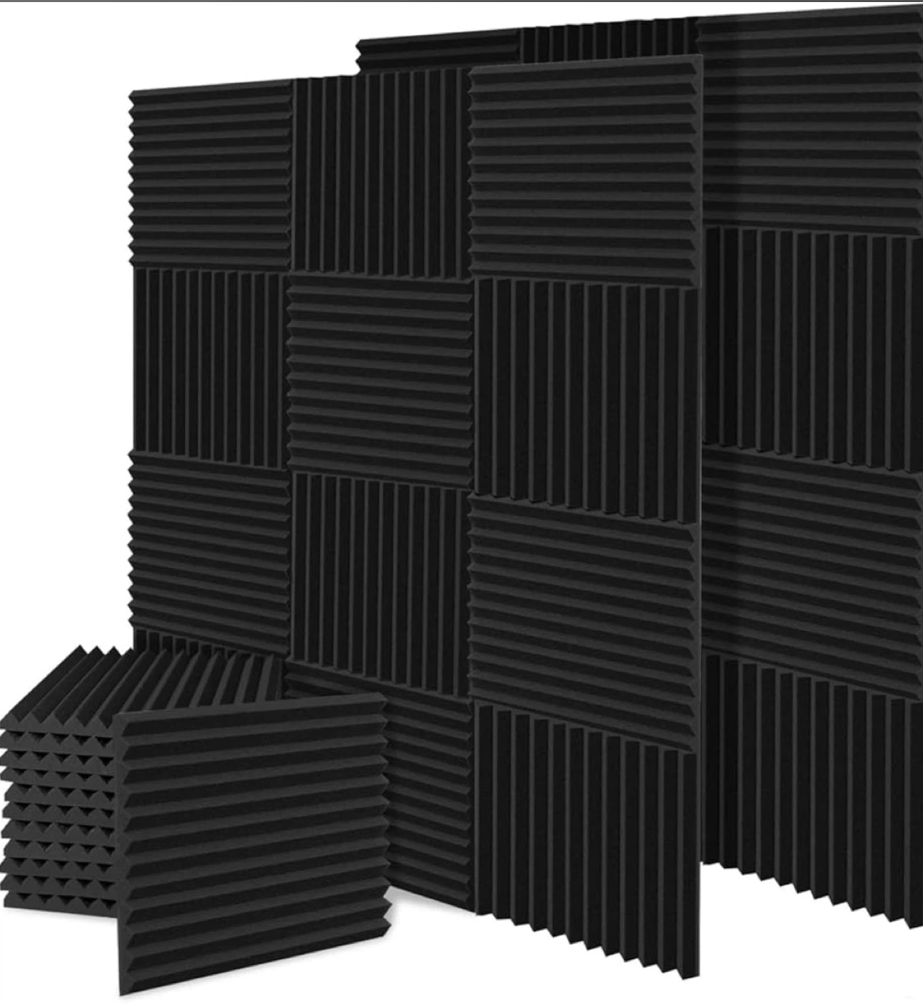 Black Acoustic Foam Panels