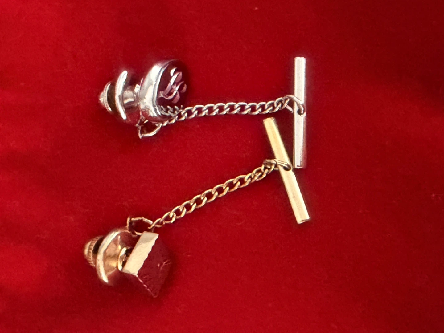 Vintage Tie Tacks with Chains - photo 3