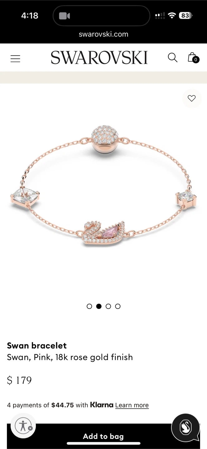 Swarovski Swan Bracelet - photo 2