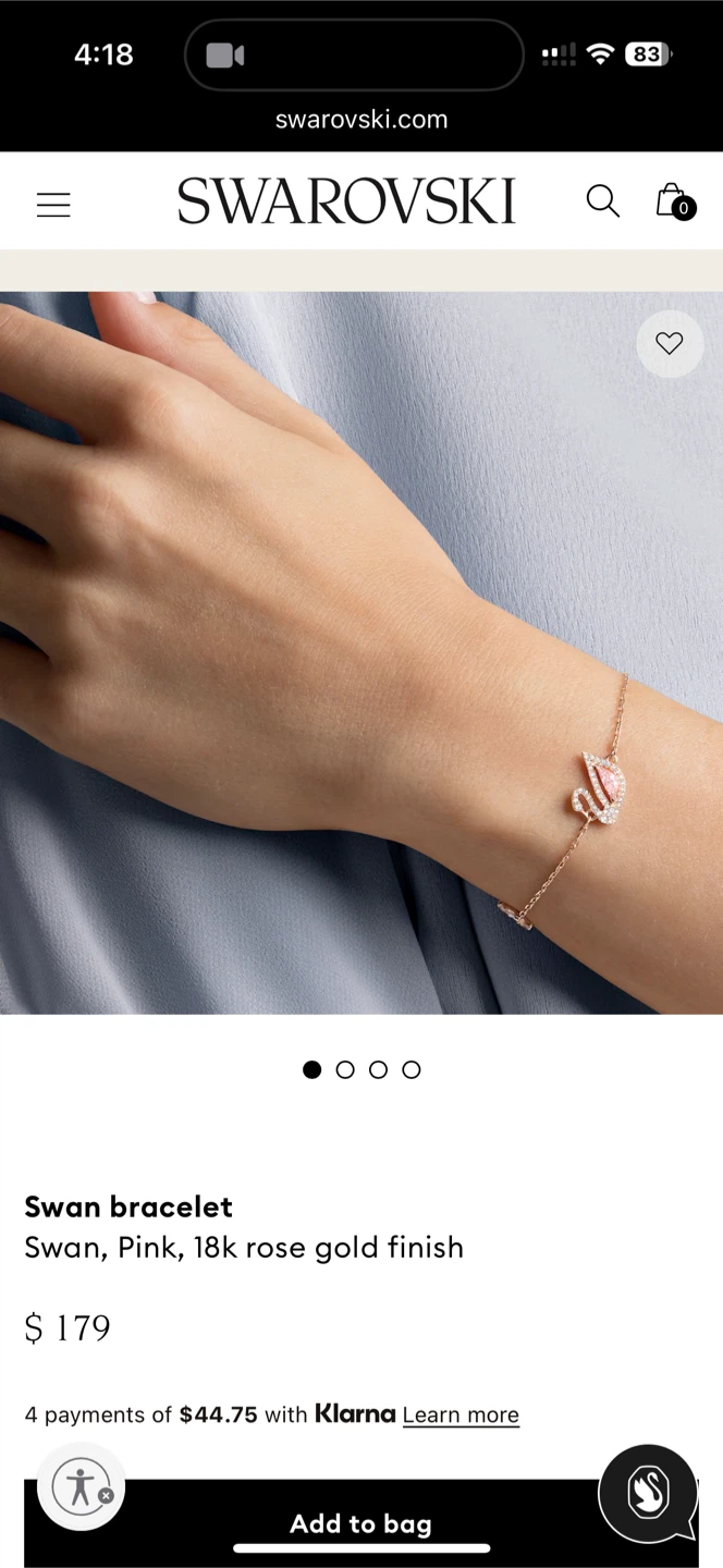 Swarovski Swan Bracelet