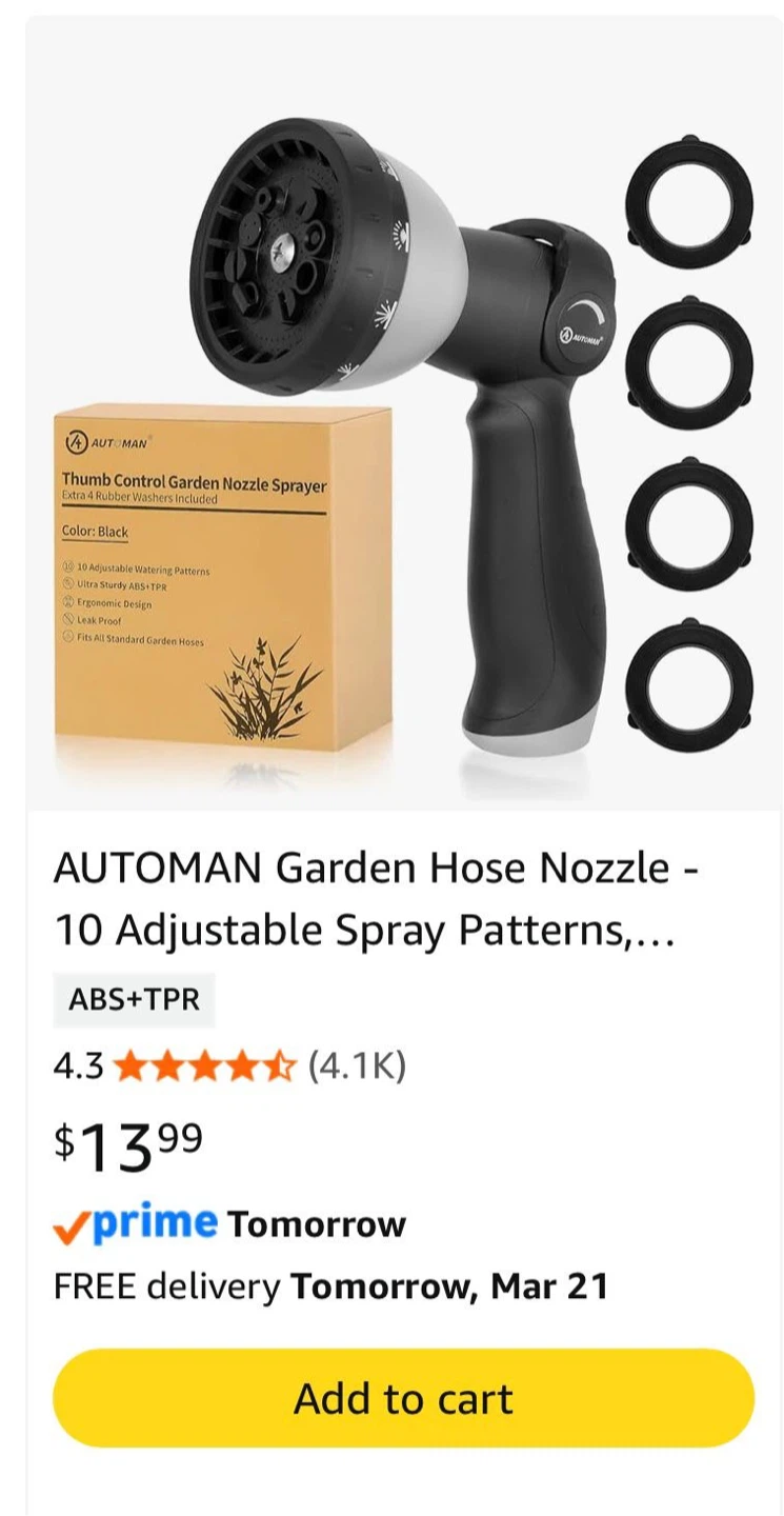 AUTOMAN Garden Hose Nozzle - photo 4