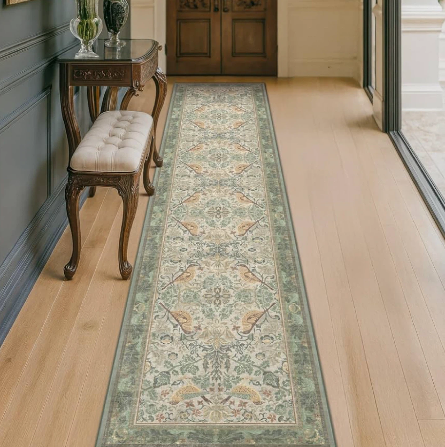Bird & Floral Runner Rug - 2” x 6”
