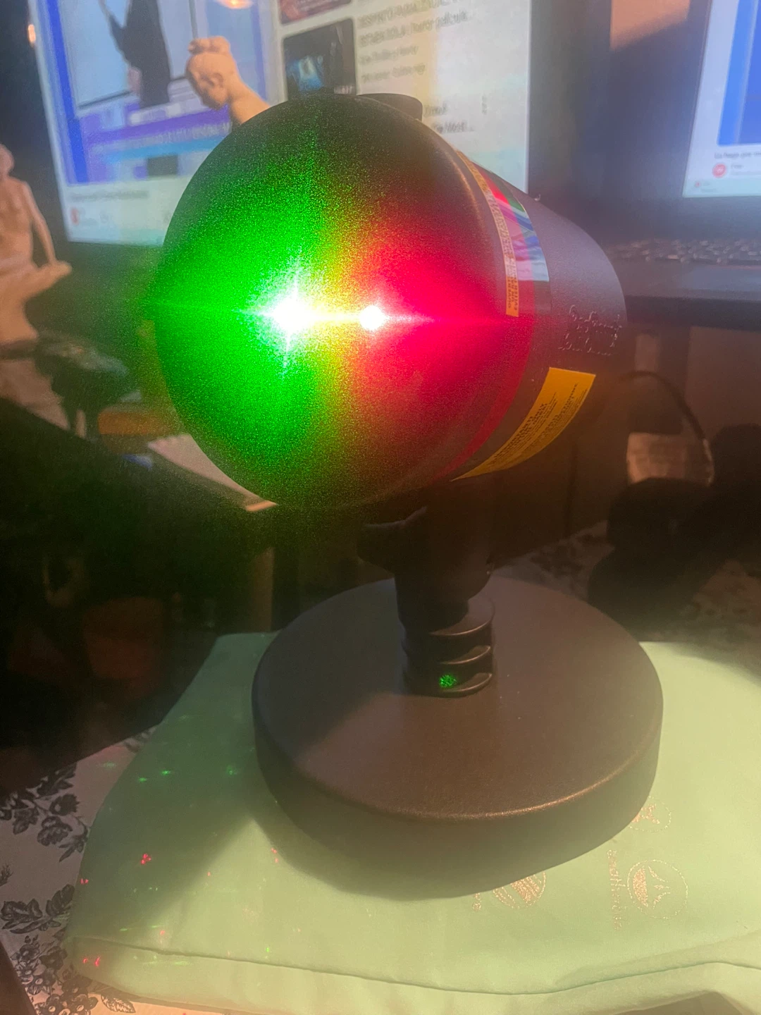 Red and Green Laser Projector Light