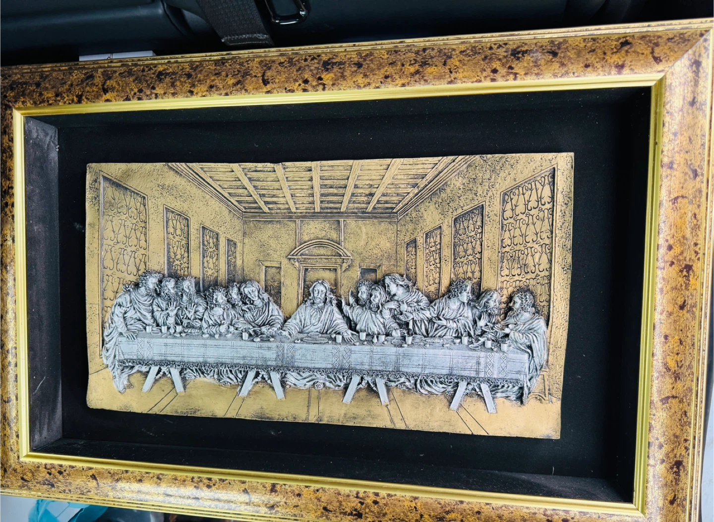 Framed "The Last Supper" Relief Art Piece (30”x20”)