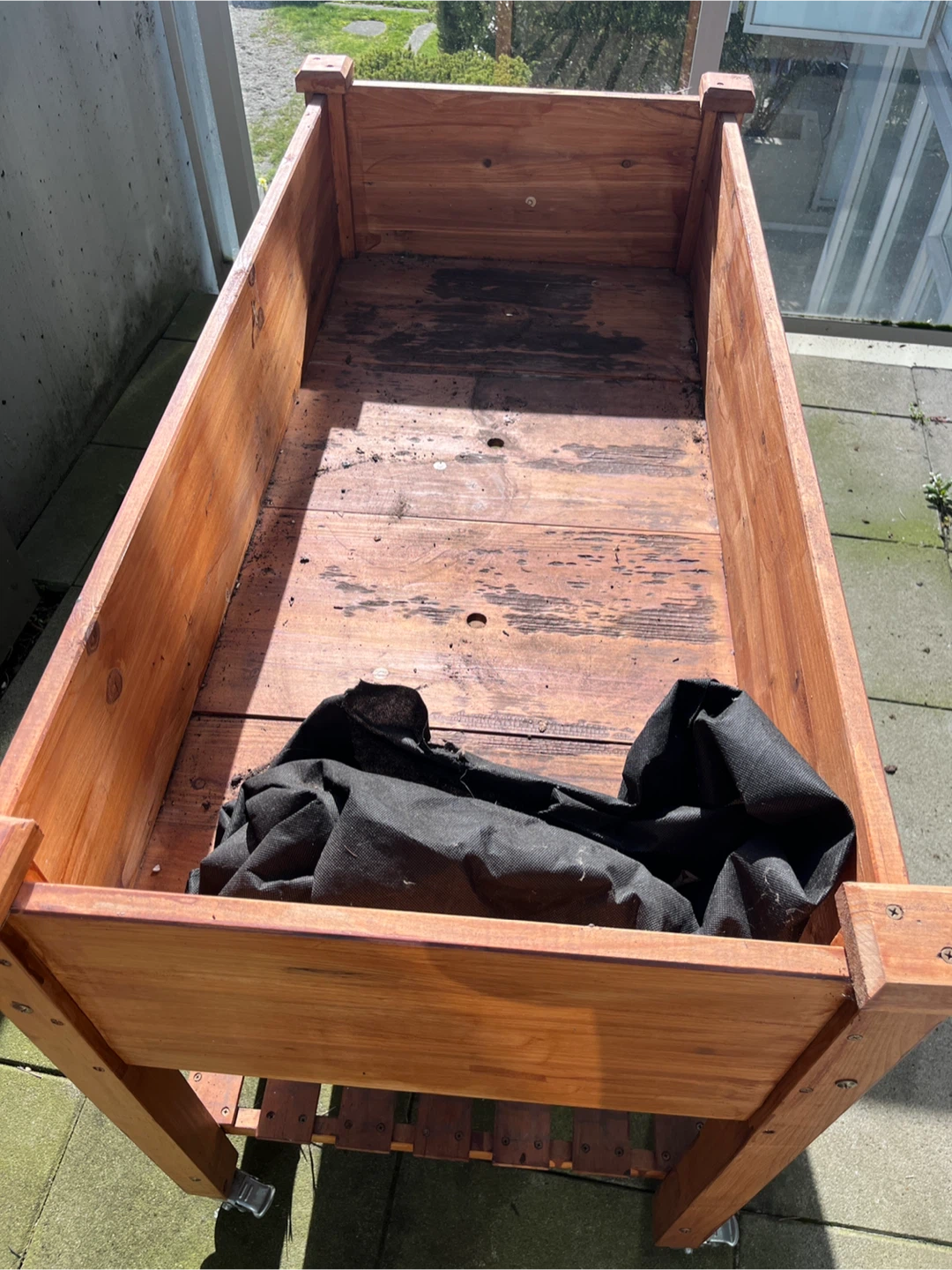 Wooden Raised Garden Bed with 4 Grow Bags - photo 4