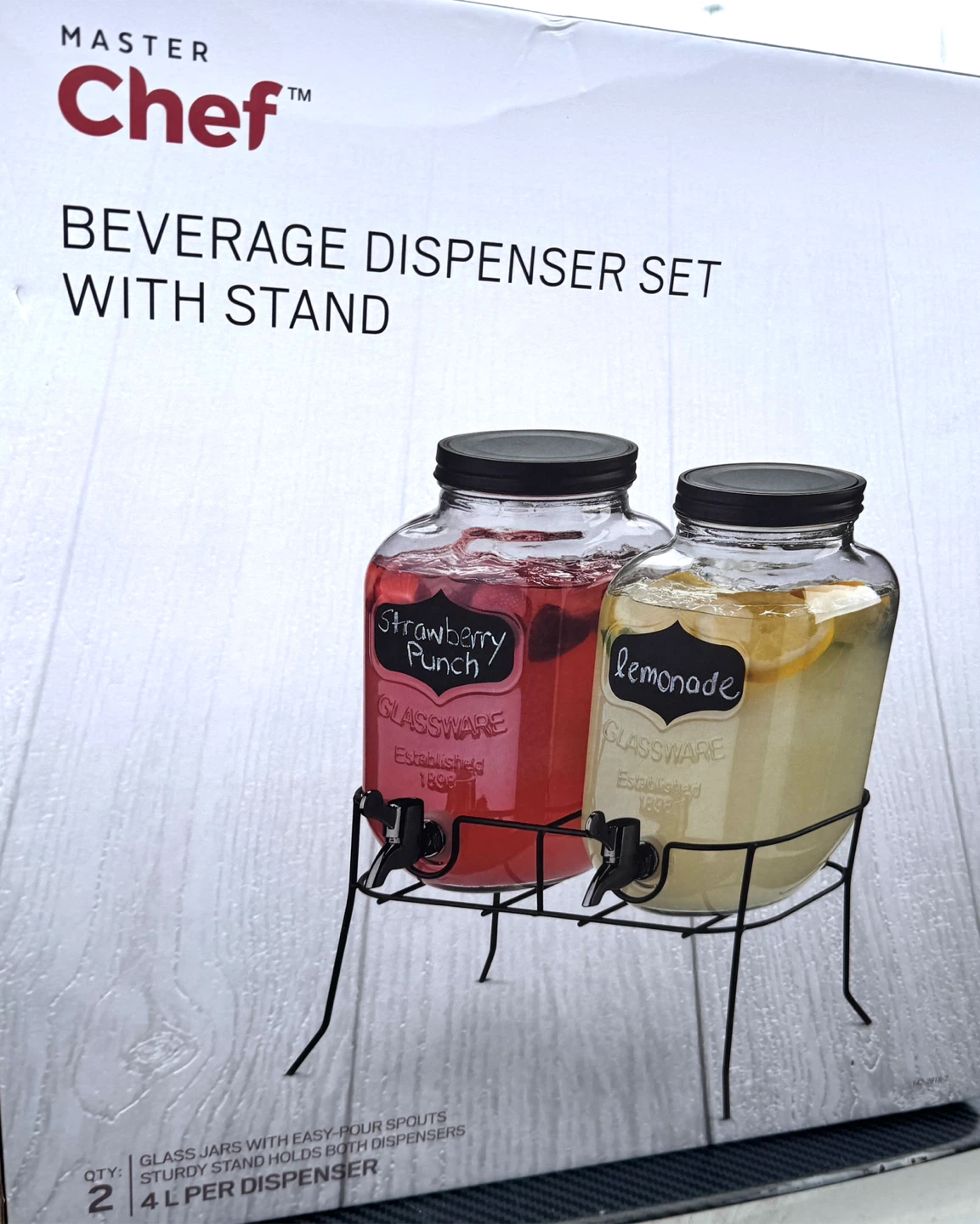 Master Chef Beverage Dispenser Set with Stand