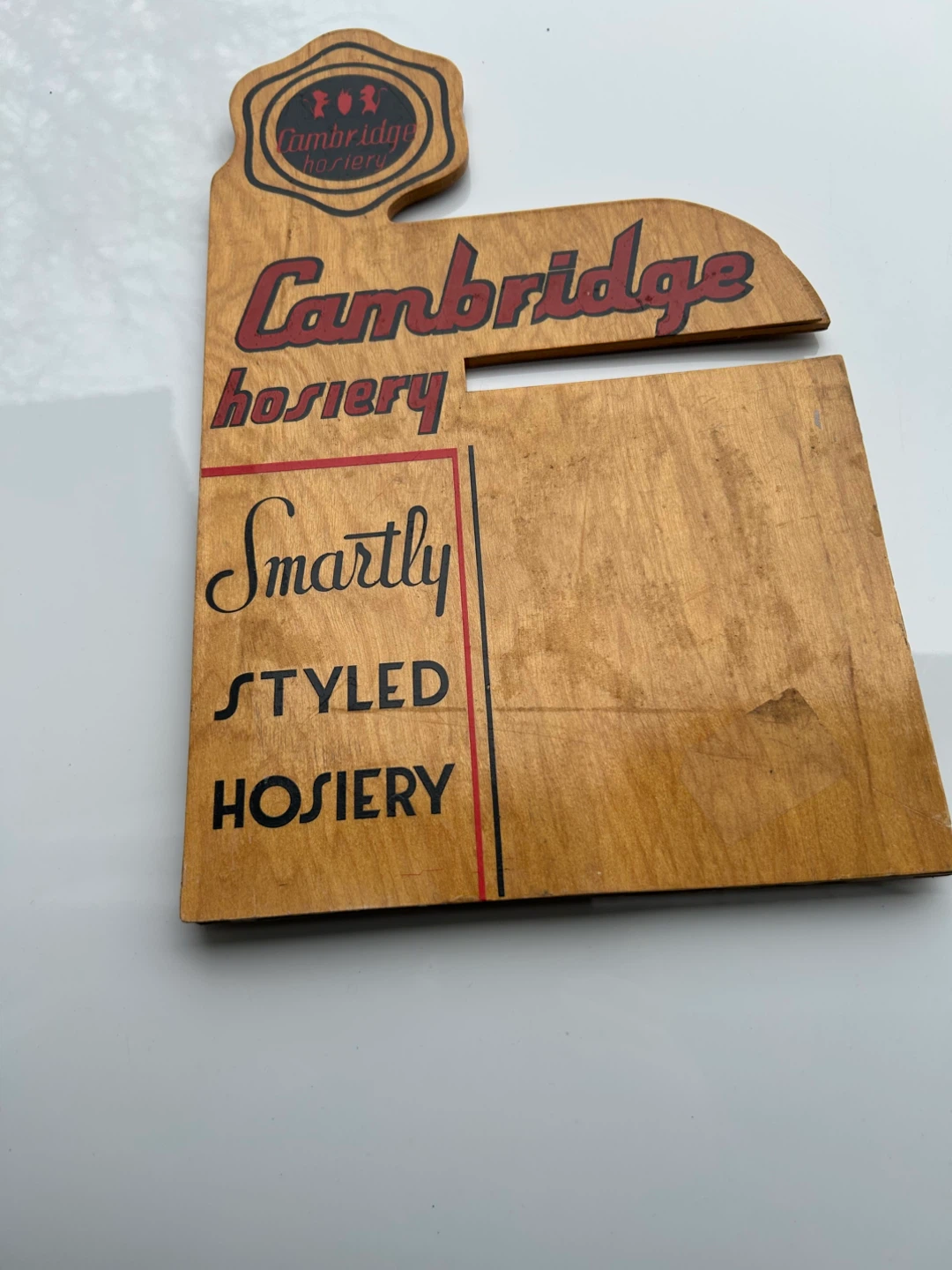 Cambridge Hosiery Wooden Sign