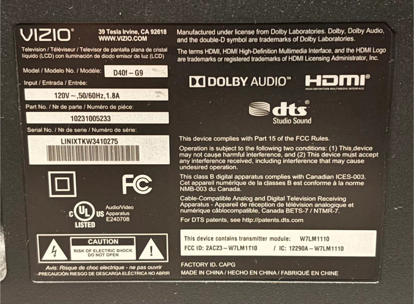 VIZIO D-Series 40" Smart TV - photo 3