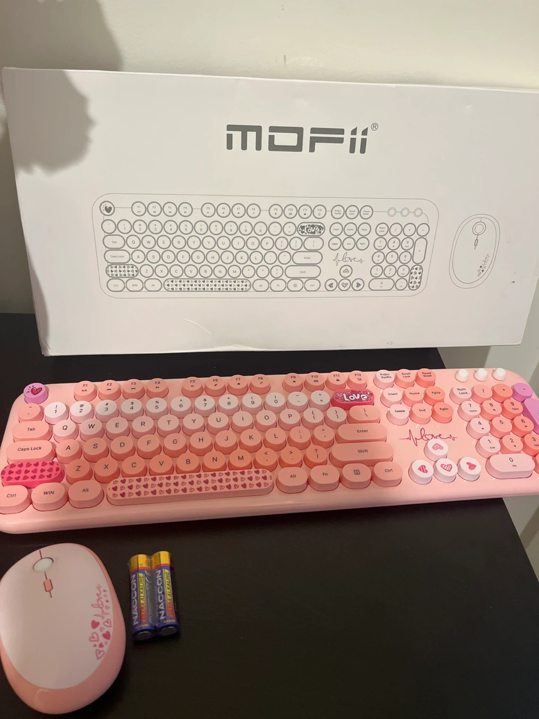 MOFII Wireless Keyboard and Mouse Combo - Pink