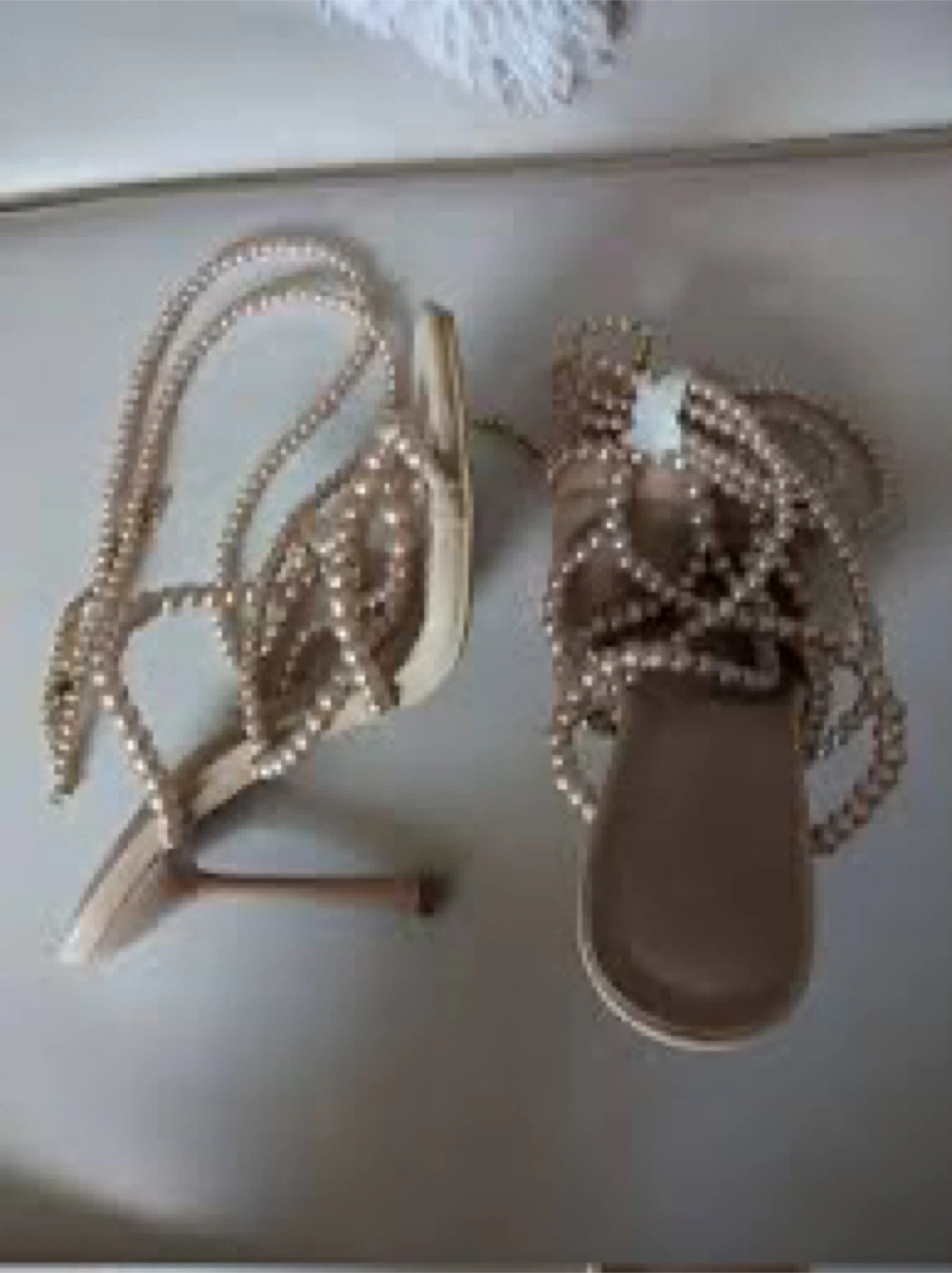 Women's Pearl Embellished Heeled Sandals - photo 2