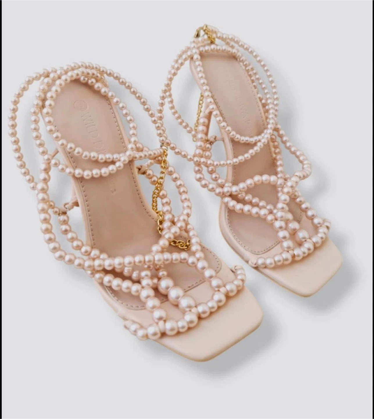 Women's Pearl Embellished Heeled Sandals