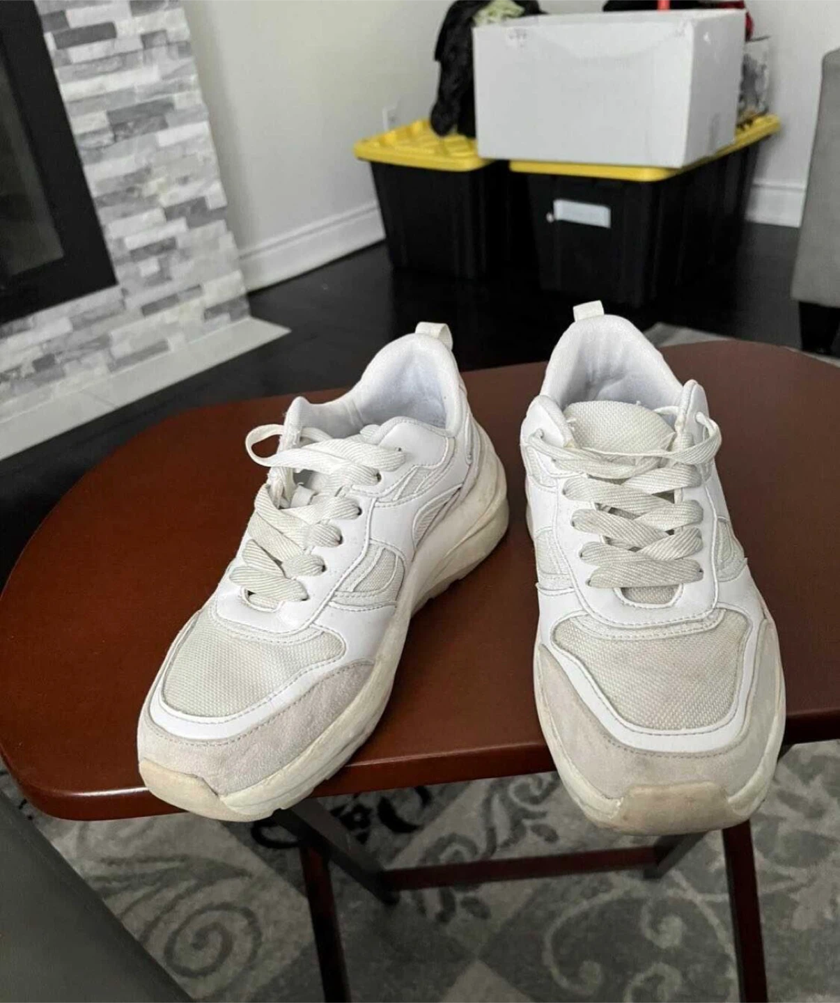 White J-lo platform sneaker