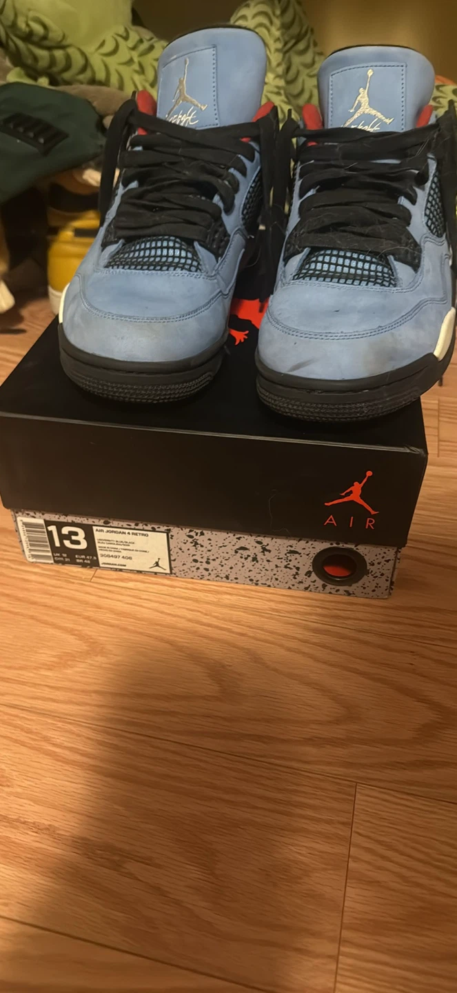 Air Jordan 4 Retro Travis Scott Blue Size 13
