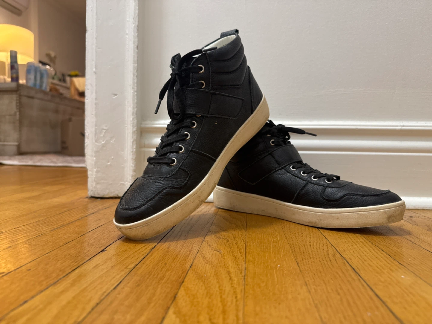 FLY LONDON Black Leather High Top Sneakers - photo 4