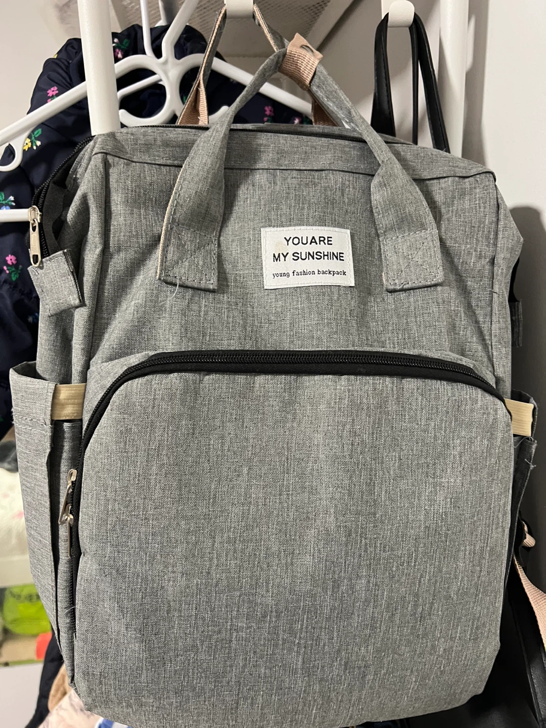 Grey "You Are My Sunshine" Young Fashion Backpack