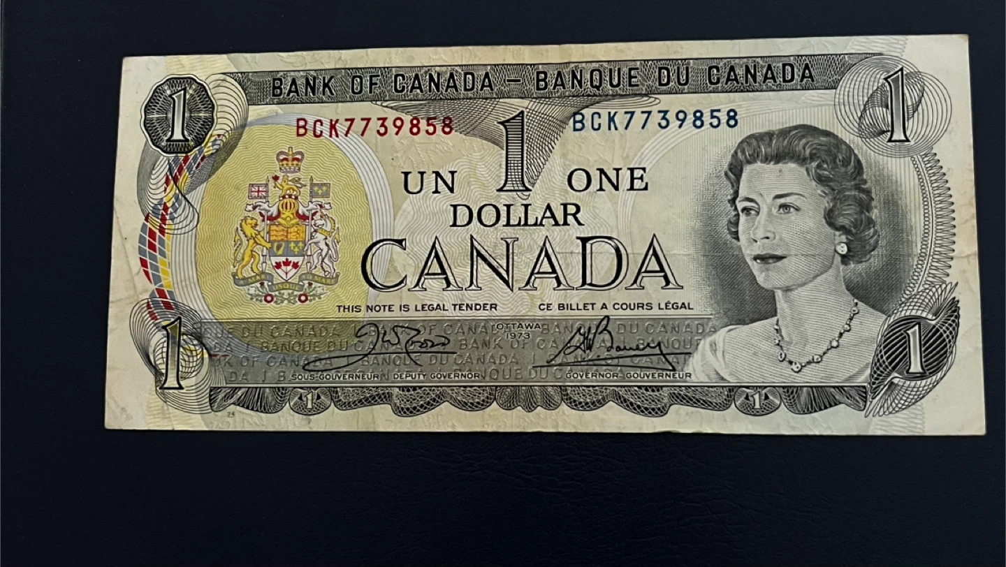 Treasure 1973 Canadian One Dollar Banknote - photo 5