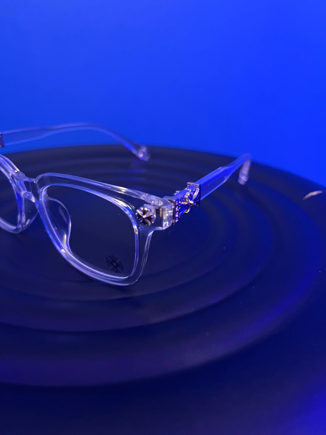 1:1 Chrome Hearts Glasses Clear and Gold