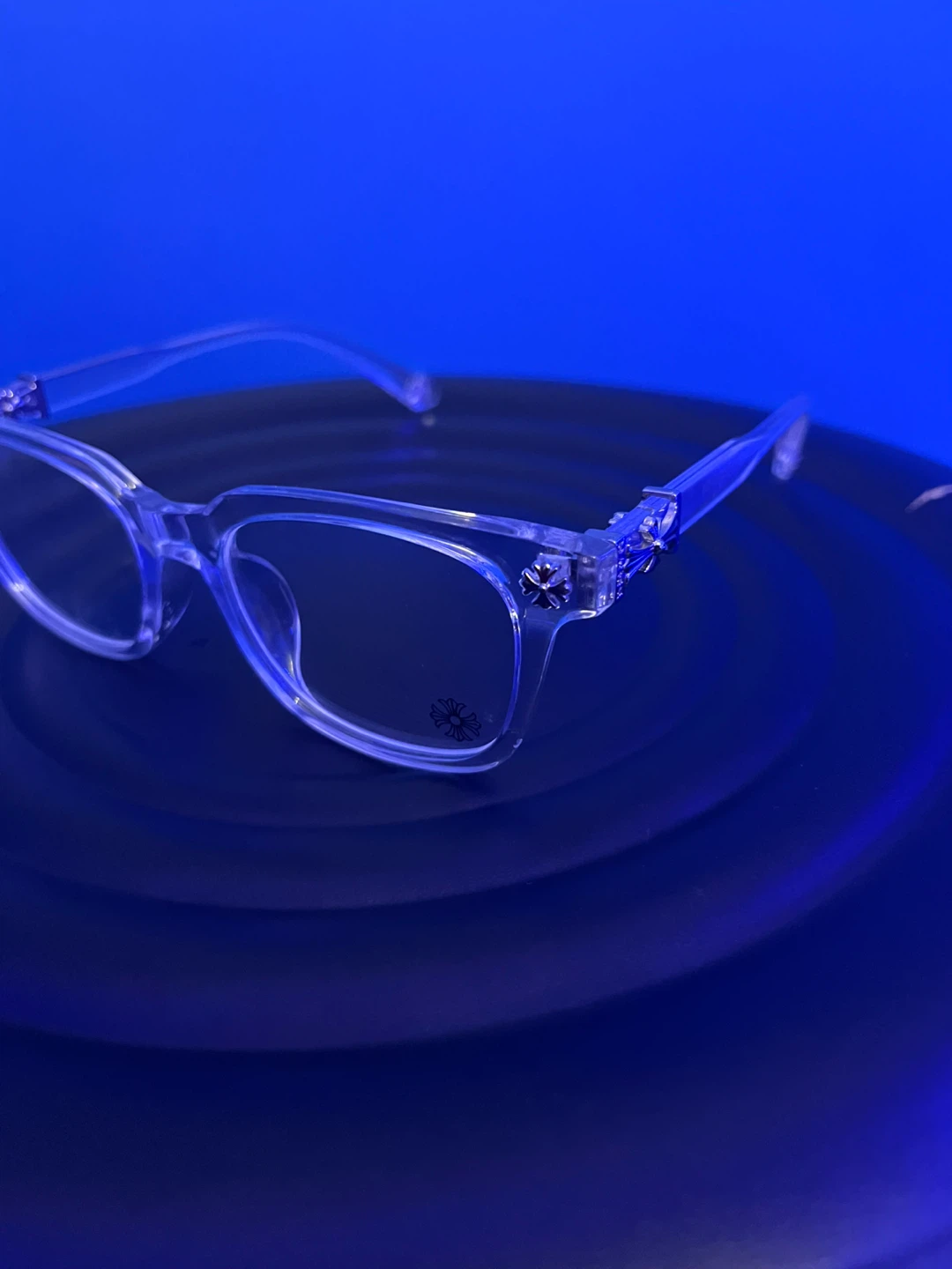 1:1 Chrome Hearts Glasses Clear and Silver