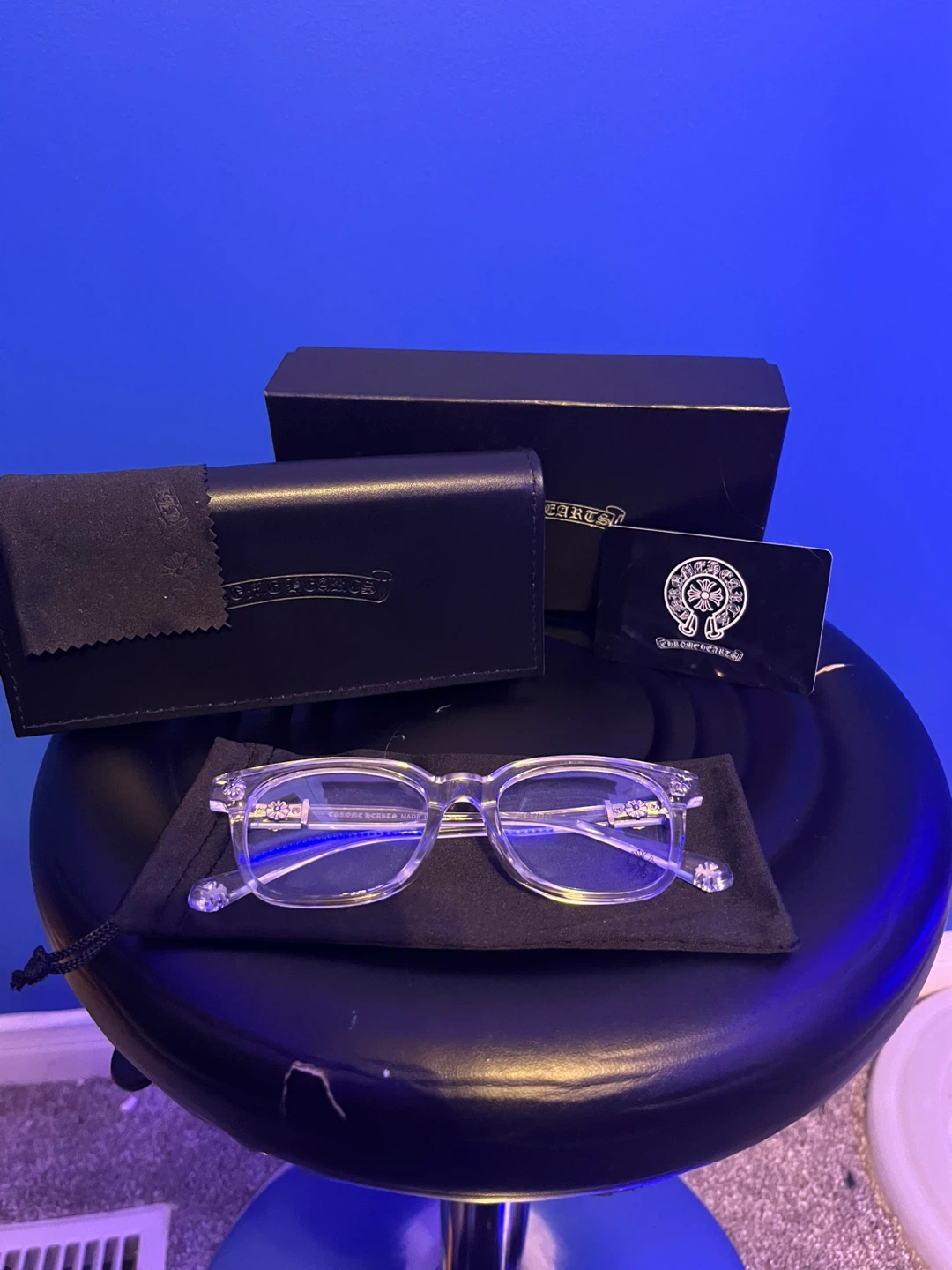 1:1 Chrome Hearts Glasses Clear and Silver - photo 2