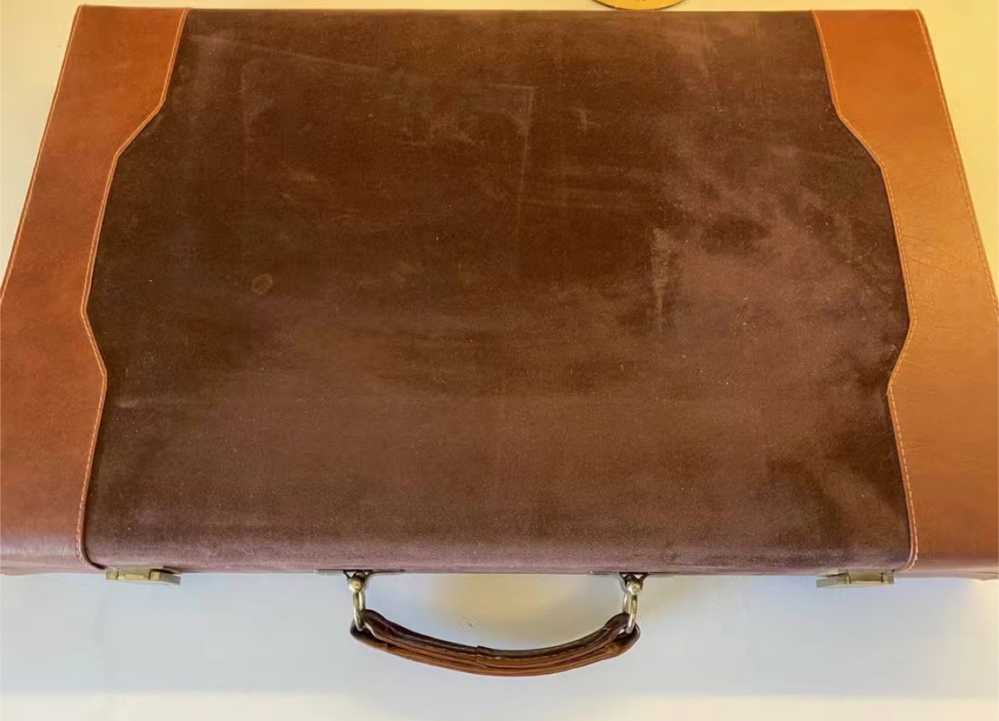 Brown Suede and Leather Backgammon Set - photo 5