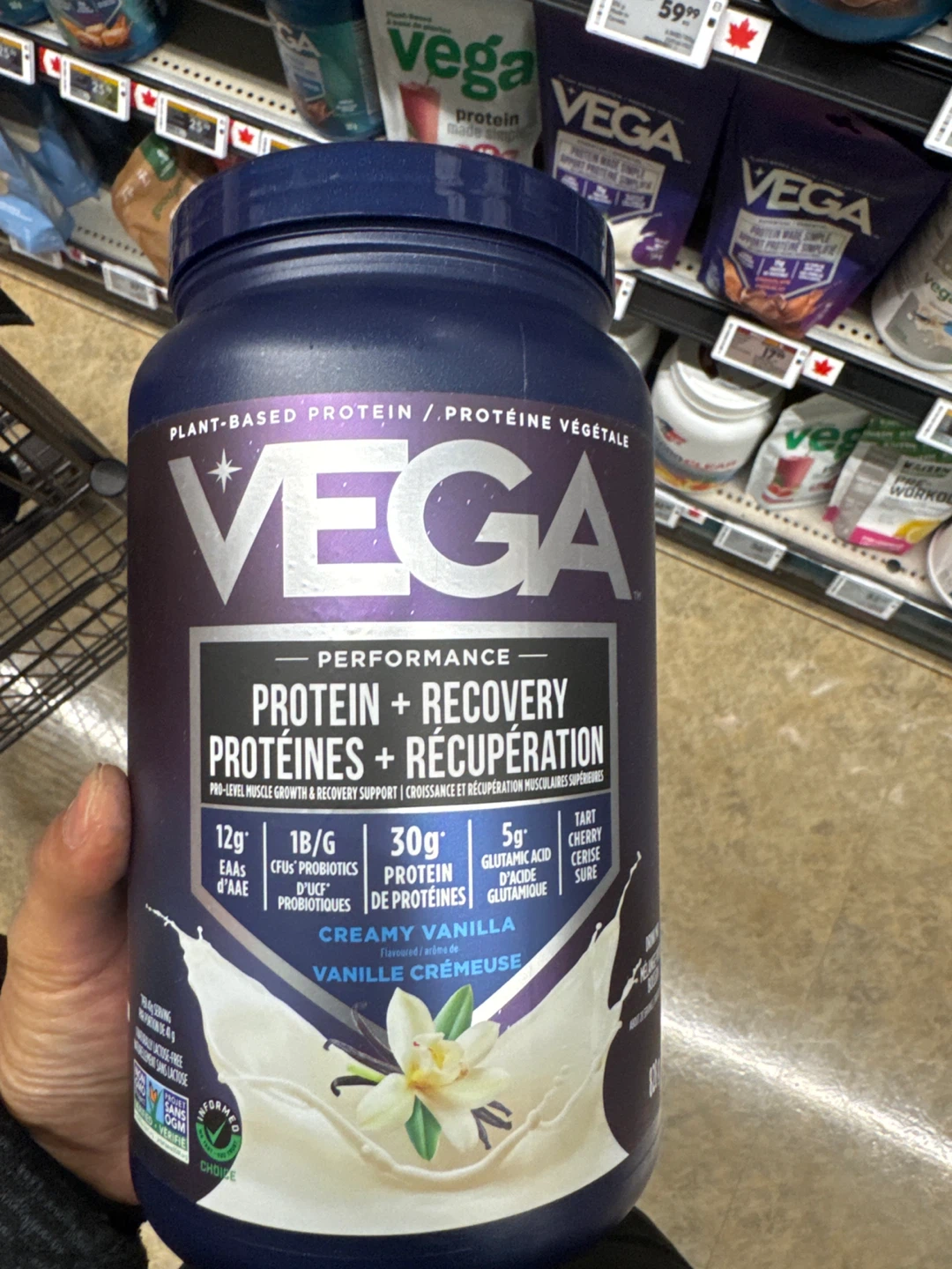 Vega Performance Protein + Recovery Creamy Vanilla 1.03kg