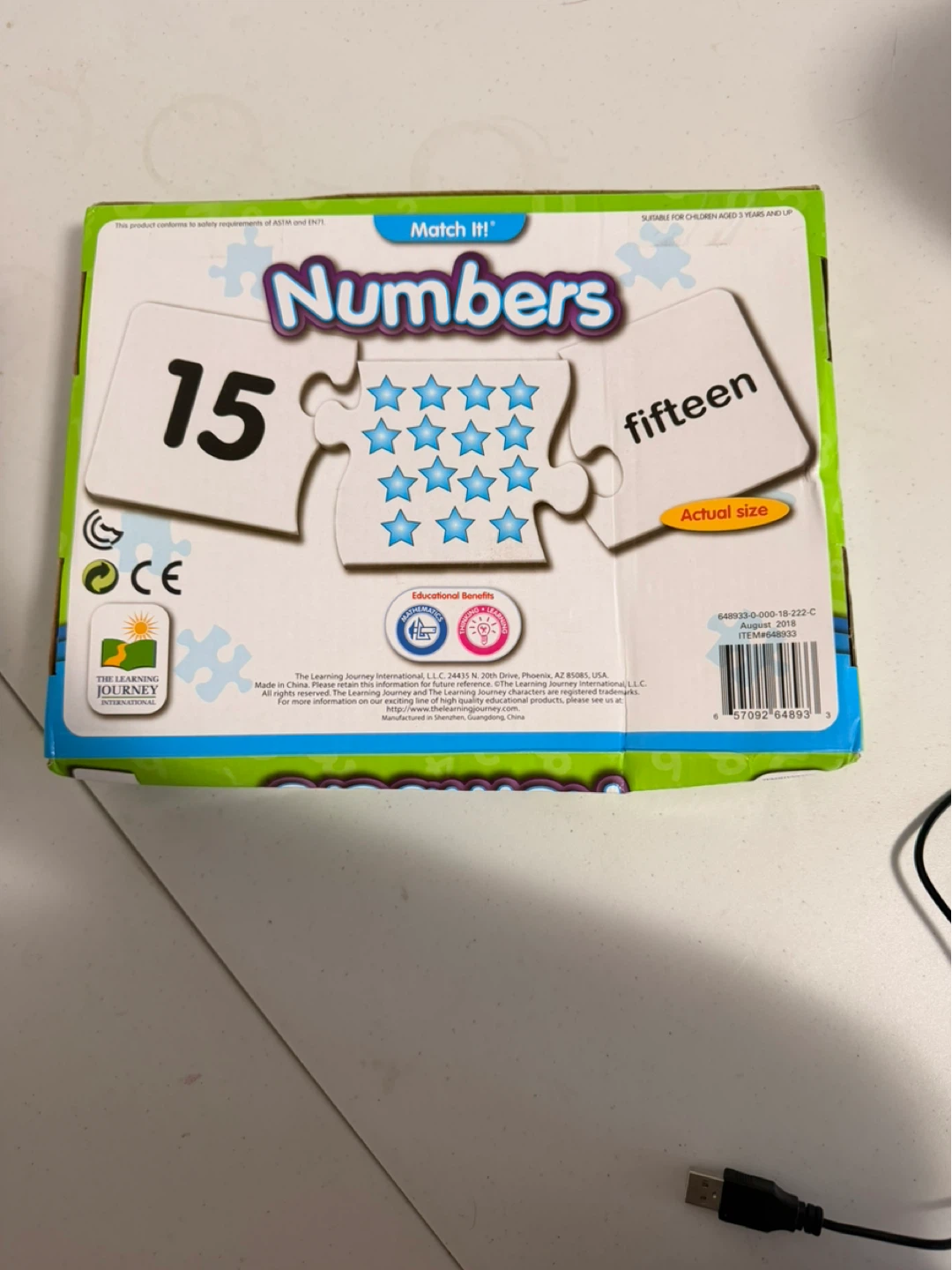 The Learning Journey Match It! Numbers Self-Correcting Puzzles - photo 2