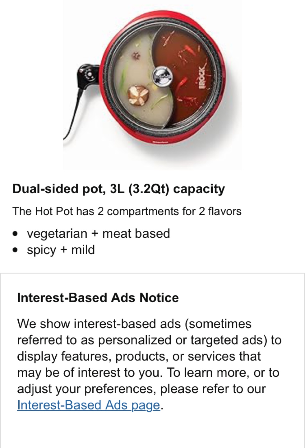 Brock Dual-Sided Hot Pot - 3L
