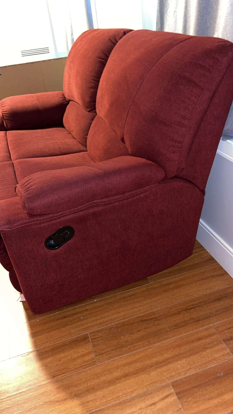 Red Reclining Loveseat 2 Seater - photo 4