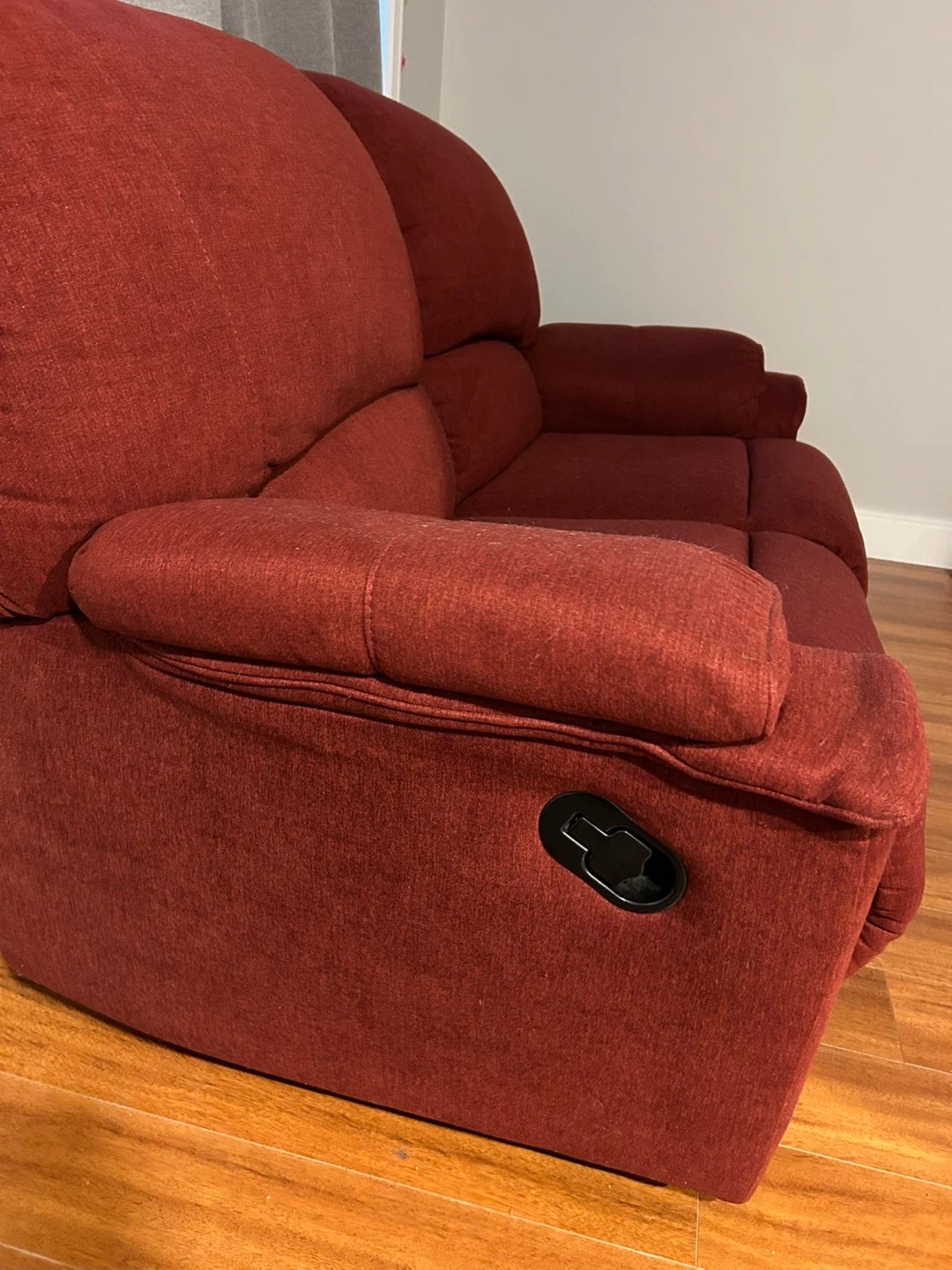 Red Reclining Loveseat 2 Seater - photo 3