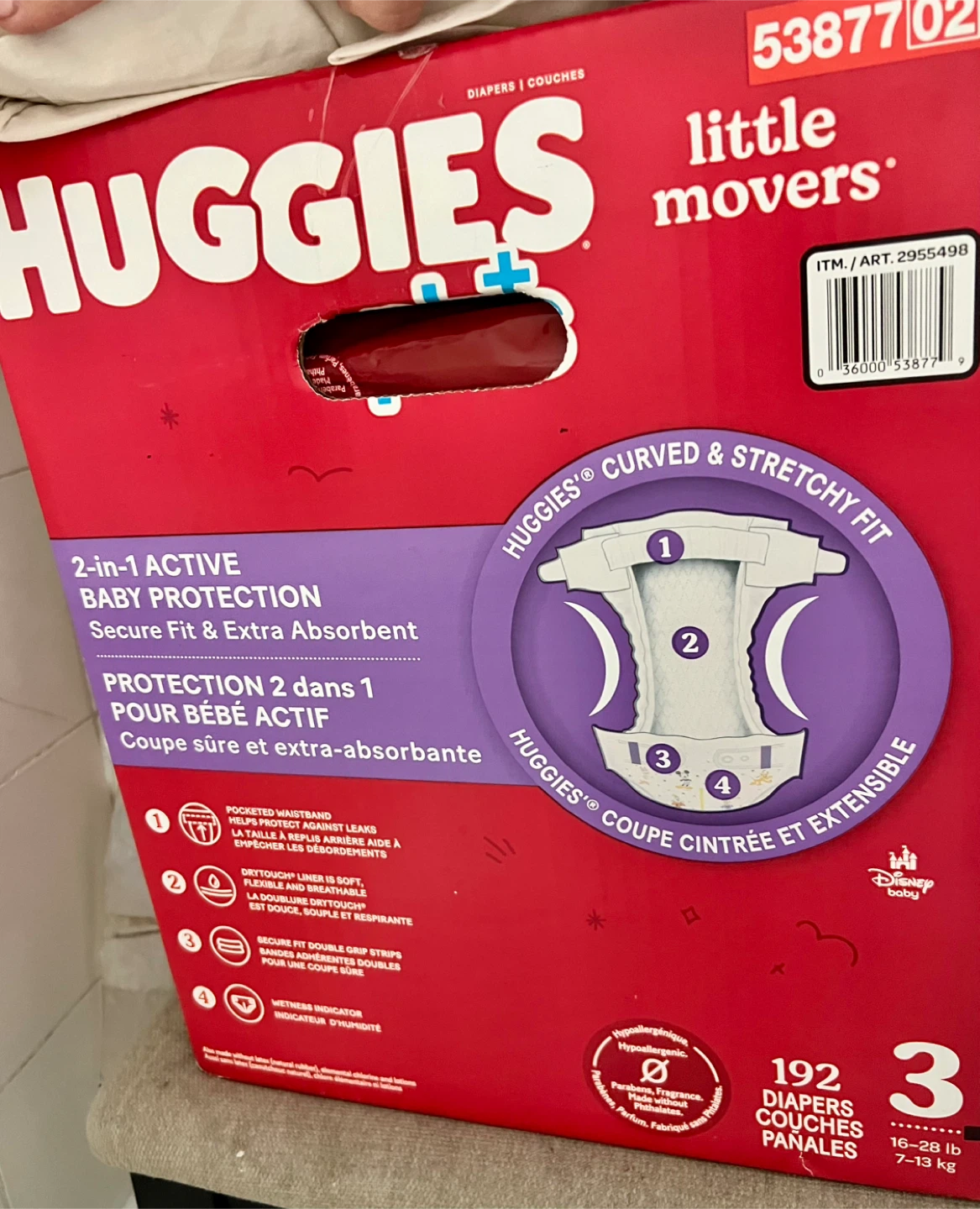 Huggies Little Movers Plus Diapers Size 3 (128 Count) + 26 - photo 5