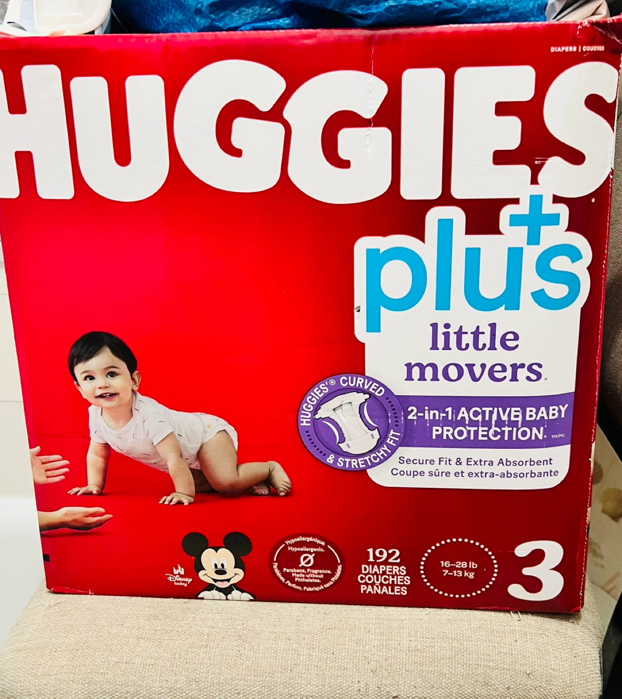 Huggies Little Movers Plus Diapers Size 3 (128 Count) + 26 - photo 2
