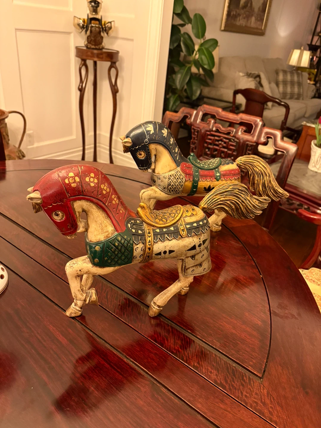 Decorative Wooden Horses Set