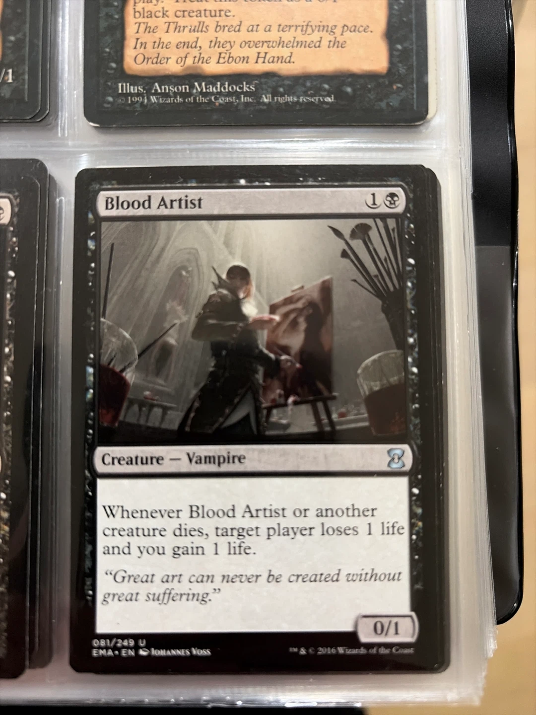 Magic: The Gathering Blood Artist Card