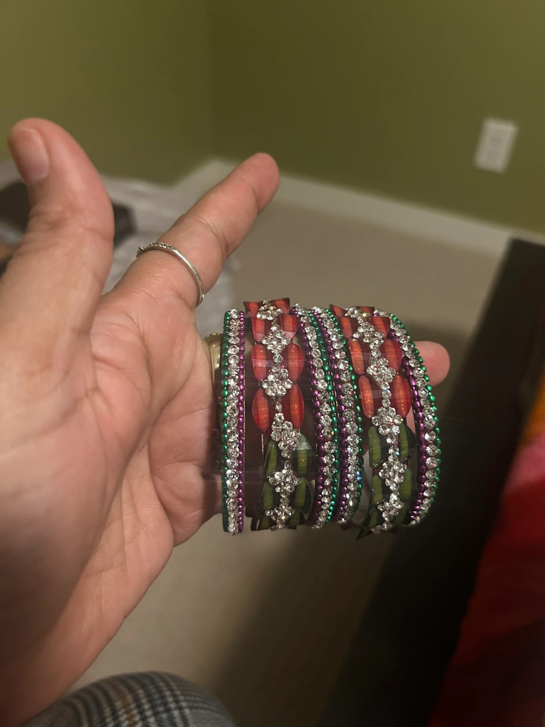 Set of 6 Beaded Bangles