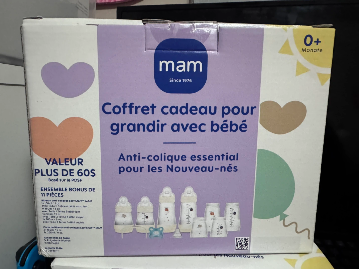 MAM Anti-Colic Baby Bottle Set with Pacifier