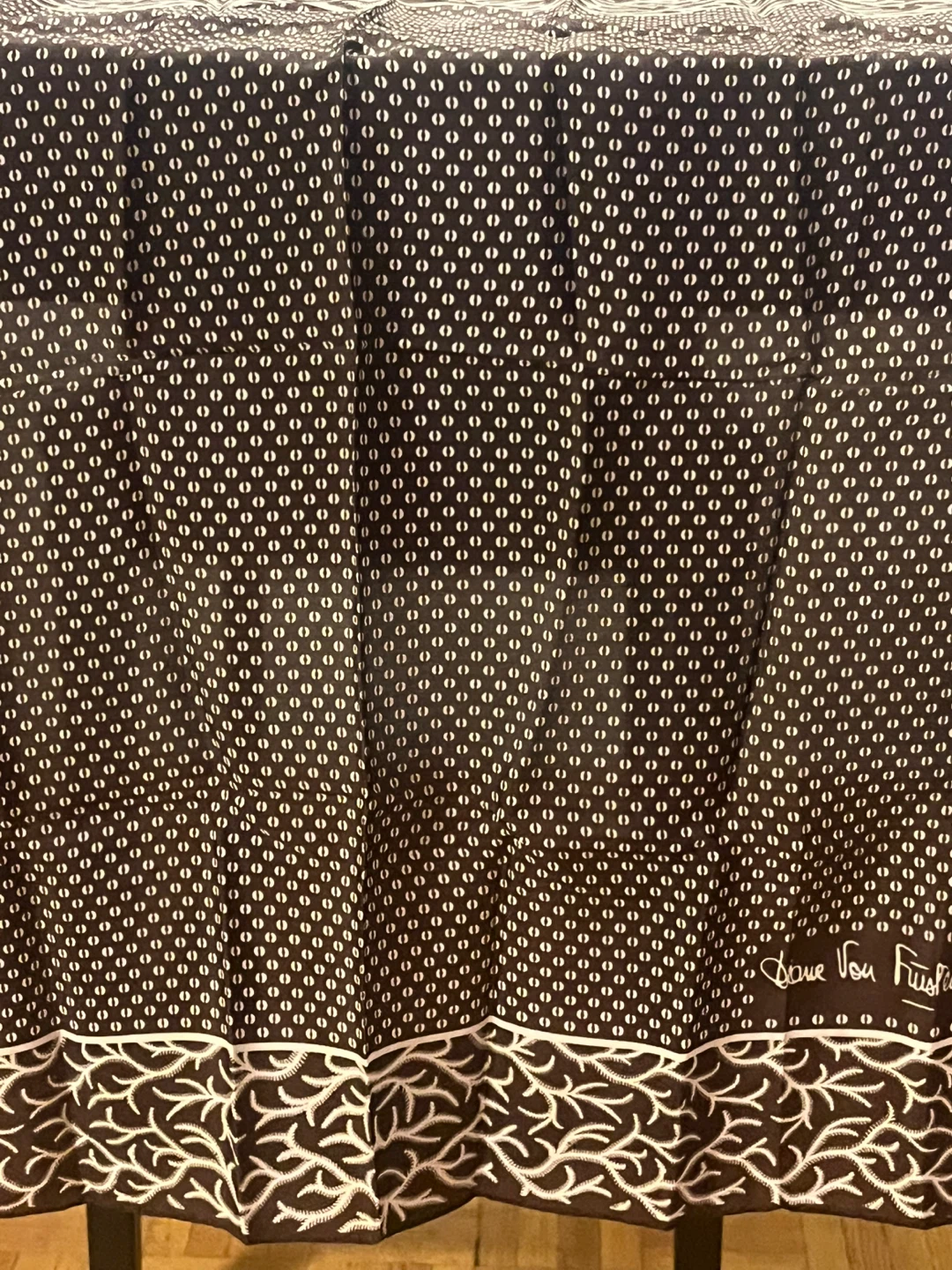 Diane Von Furstenberg Silk Scarf cocoa Brown 1980s Japan - photo 4